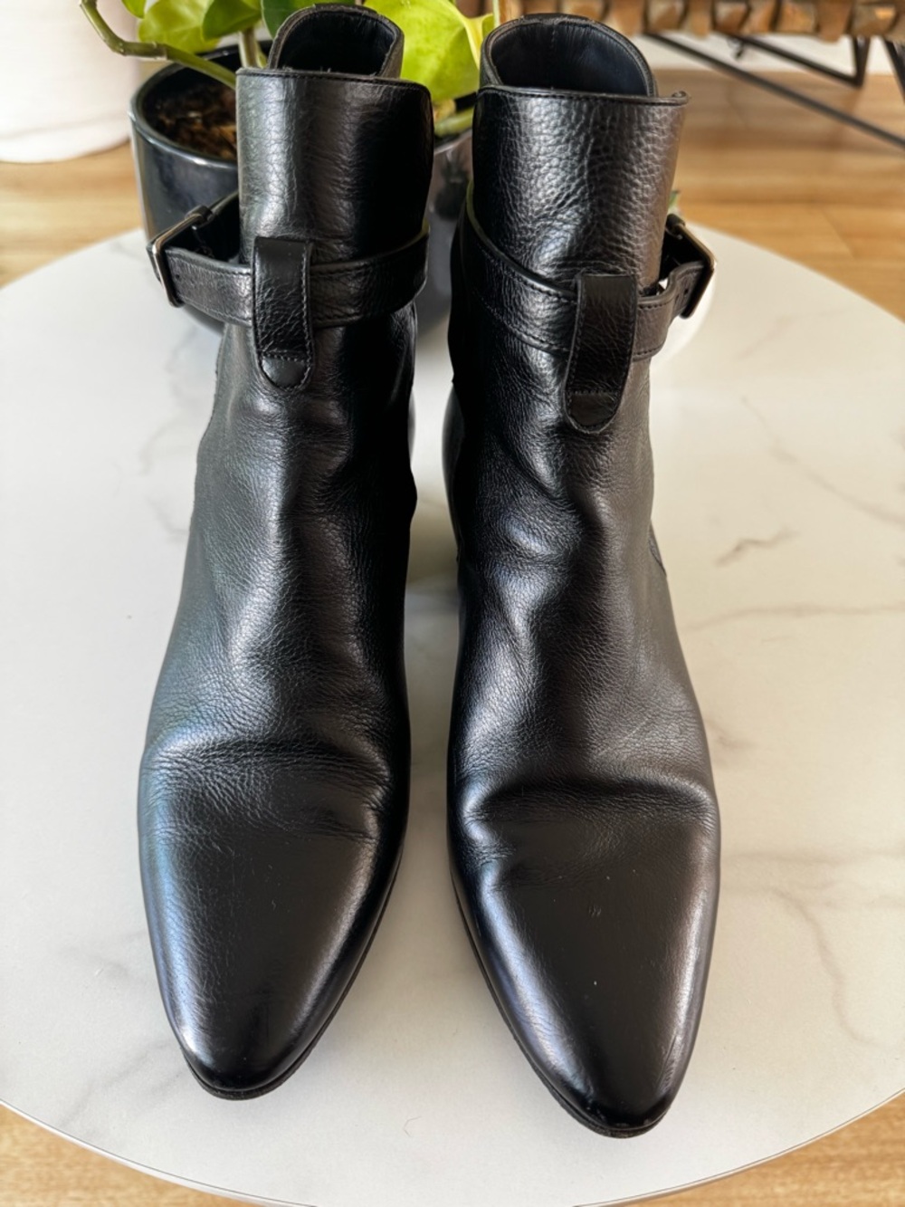 Saint Laurent West Jodphur Hammered Bootie
